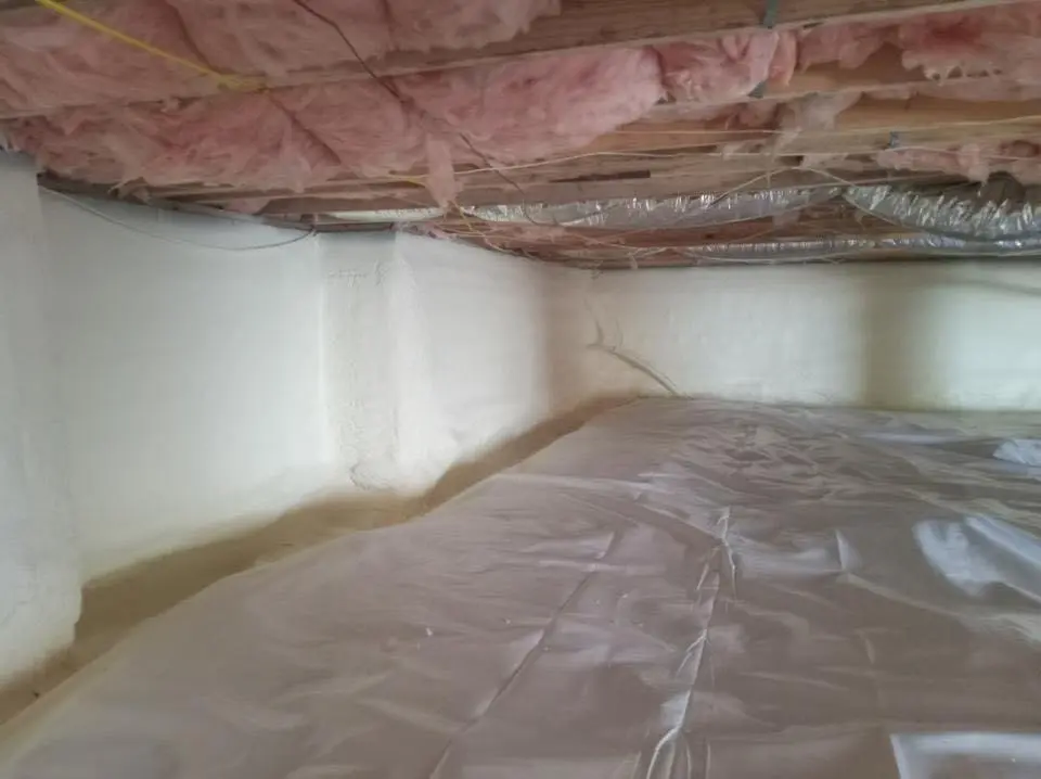 Crawl space encapsulation with closed-cell spray foam for Roof Waterproofing in Caernarvon